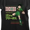 Hunter X Hunter Gon Freecss Grid Crew Neck Short Sleeve Women's Black Crop T-shirt - 2 of 3