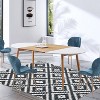 Kitchen Runner Rug, Black Washable Distressed Trellis Non-Slip Low Pile Farmhouse Carpet for Entryway Hallway Front Door - 2 of 4
