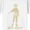 Black Clover Anime Asta Character Mens White Mono Graphic Short Sleeve Shirt - 2 of 2