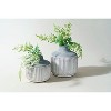 Modern Grey Terra Cotta Vase with Glazed Accent 6"H - 3 of 3