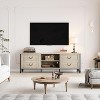70 Inch Mid-Century Modern TV Stand with Storage, Entertainment Center Featuring Metal Roman Columns and Drawer, TV Console Table for Living Room - 4 of 4