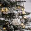 NAYSAYE Party Decoration and Accessories Set of 12 Glass Christmas Ball Hanging Ornament for Holiday Celebration, White, 4.2"*4.2"*0.13" - 2 of 4