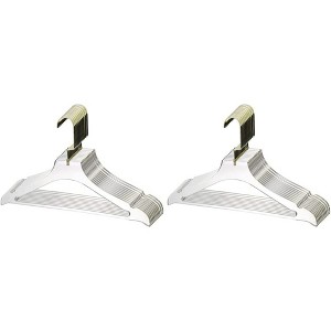 YBM Home Quality Acrylic Clear Coat Hangers with Bar, Pack of 20 - 1 of 4