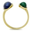 Slickblue Women's IP Gold Stainless Steel Ring with Montana Synthetic Lapis Stone, Size 5-10 - 3 of 4
