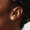 Black Bow Jewelry 10mm Diamond-cut Half-Ball Post Earrings in 14k Yellow Gold - 3 of 4