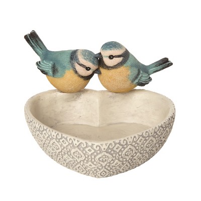 Transpac Resin 6.5" Multicolor Spring Patterned Bird Container