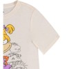 Ladies Nickelodeon 90's Fashion Shirt - Rugrats, Angelica and Chuckie Curved Hem Front and Back Short Sleeve Tee - 3 of 4