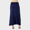 24seven Comfort Aapparel Maternity Solid Color Elastic Waist Maxi Skirt - 3 of 4