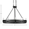 Toltec Lighting Belmont 8 - Light Chandelier in  Matte Black - 2 of 3