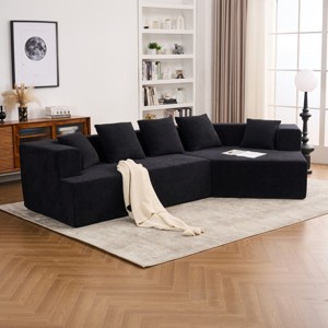 Modern Modular Chenille Sectional Sofa with Memory Foam,Deep Seat Comfortable 2-Seater Couch for Living Room, Bedroom, or Apartment-The Pop Home - 1 of 4