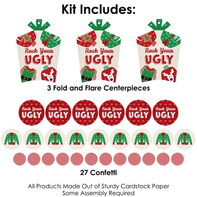 Festive Red and Green Christmas Table Centerpiece Kit