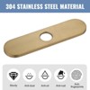 WOWOW 10 in. x 2.56 in. x 0.37 in. Stainless Steel Kitchen Sink Faucet Hole Cover Deck Plate - 4 of 4