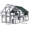 Large Outdoor Cat House, Small Animal Enclosure w/7 Platforms, 2 Resting Box and 2 Bridges, Portable Kitty House with Waterproof & UV Proof Canopy - 2 of 4