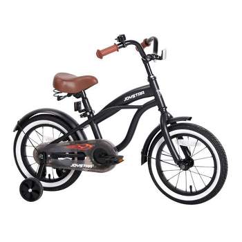 Joystar Aquaboy 14 Inch Hi Ten Steel Kids Cruiser Bike with Detachable Training Wheels and Safety Reflectors for Ages 3 to 5