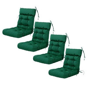 ARTPLAN Patio Chair Cushion,Tufted Adirondack Outdoor Chair Cushion,Wicker High Back Outdoor Seat Cushion,Set of 4,21"X21"X4" (4 Pack) - 1 of 4
