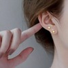 Sterling Silver Star Stud Earrings for Women, Hypoallergenic, Trendy Small Post Pierced Studs - 4 of 4