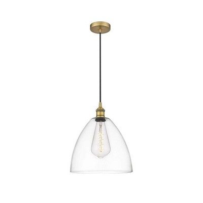Edison Dome - 1 Light Cord Hung Mini Pendant In Industrial Style-13.75 Inches Tall and 12 Inches Wide