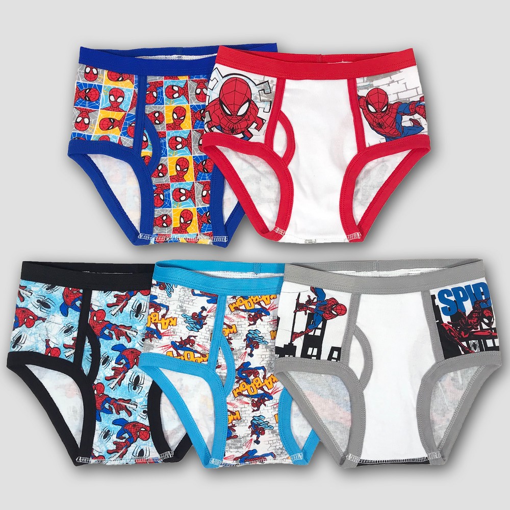 UPC 045299010552 product image for Boys' Spiderman 5-Pack Assorted Brief Underwear - Multi 4 | upcitemdb.com