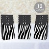 Big Dot of Happiness Zebra Print - Safari Gift Favor Bags - Party Goodie Boxes - Set of 12 - 2 of 4