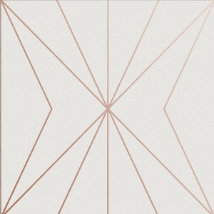 Harmony White and Rose Gold Geometric Paste the Wall Wallpaper - 1 of 4
