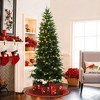 LuxenHome 7Ft Pre-Lit Green Slim Artificial Christmas Tree with 8 Light Functions - 4 of 4