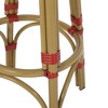 DSVIMOY Counter and Bar Stool PE Rattan Frame with Backless Design for Outdoor Spaces, Red, 48.75"*16.25"*15.75" - 4 of 4