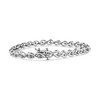 Haus of Brilliance Silver 1/10 Cttw Round-Cut Diamond Links of Flame Bracelet - 4 of 4