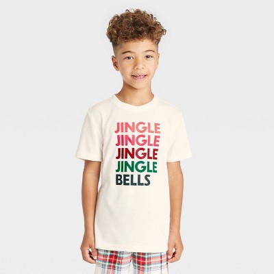 Kids' Holiday 'Jingle Bells' Matching Family Pajama T-Shirt - Wondershop™ White 4