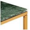 vidaXL Coffee Table Green 23.6"x23.6"x13.8" Real Stone with Marble Texture' - 2 of 4