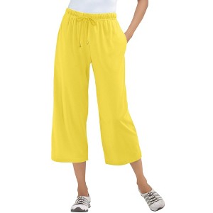 Woman Within Plus Size Sport Knit Capri Pant - 1 of 4