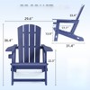 VisioGear Patio Adirondack Chair with Cup Holder - 2 of 4