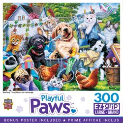 MasterPieces Playful Paws Essential Workers 300 Piece EZ Grip Jigsaw Puzzle 