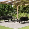 vidaXL Patio Lounge Set Outdoor Sectional Sofa Set Table Aluminum Anthracite - 2 of 4