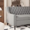78.75" Fabric Mid Century Modern 3-Seater Sofa with Button Tufted Backrest and Birch Legs - 3 of 4