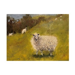 Trademark Fine Art - Marilyn Wendling  Sheep in Field III Canvas Art - 1 of 4