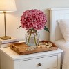 Coucheta Real Touch Hydrangea Arrangement - Lifelike Faux Flowers in Vase with Wood Bead String for Home, Available in Multiple Colors - 4 of 4