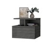 TIRAMISUBEST Floating Nightstand with Two Shelves, Warm-Toned Bedroom Storage - 4 of 4