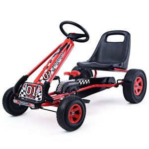 Costway 4 Wheels Kids Ride On Pedal Powered Bike Go Kart Racer Car Outdoor Play Toy - 1 of 4