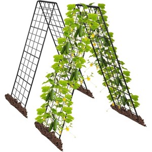 16x31.5in Large Cucumber Support Frames,a-Frame Plant Support Trellis, DIY Adjustable Plant Support Frame - 1 of 4