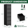SEVOBAL Utility Storage Cabinets 5 Drawer Vertical File Cabinet with Lock on Wheels for Home Office, Black, 15.16"*17.72"*64.17" - 2 of 4