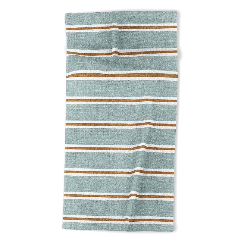 Little Arrow Design Co Cadence Stripes dusty blue Beach Towel - Deny Designs, 1 of 3