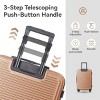 Syemin Luggage Sets Abs Hardshell 3PCS Luggage, Lightweight Durable Suitcase Sets Spinner Wheels Suitcase with Tsa Lock, Beige, 20.67"*11.61"*29.92" - 2 of 3