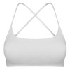 NPolar "Women’s Cross Back Sports Bra - Padded, Strappy Crop, Open Back, Low Impact Fitness Tank Top" X-Large White - 3 of 4