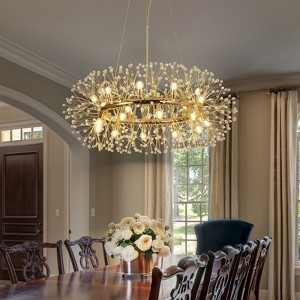 LLHZSY 12/20-Light Modern Glam Crystal Sphere Pendant Chandelier, G9 Bulbs Included - 28 2/5" or 36" W - Gold/Chrome - 1 of 4