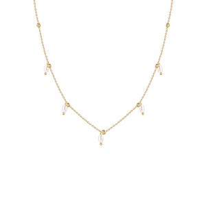 Anna-Kaci Trendy Pearl Necklace Gold Plated Choker Elegant Summer Jewelry for Brides and Weddings - 1 of 4