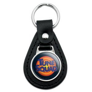 Space Jam A New Legacy Tune Squad Logo Black Leather Keychain - 1 of 4