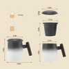 Unique Bargains 13.5oz Ceramic Tea Cup with Infuser Wood Handle and Cup Lid  for Loose Leaf Steeping - 2 of 4