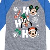 Boys' - Disney - Ho Ho Ho Characters Raglan Graphic T-Shirt - 2 of 3