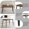 Dining Table for 4aa??, 47" MDF Grain Table Top with Black Metal Legs, Space-Saving Kitchen Table for Dining Room, Easy Assembly, Smooth Surface - 3 of 4
