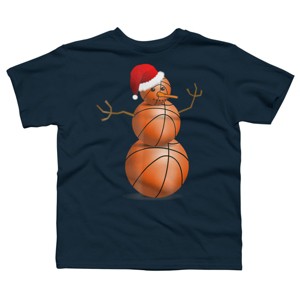 Boy's Design By Humans Christmas Basketball By NekoShop T-Shirt - 1 of 3
